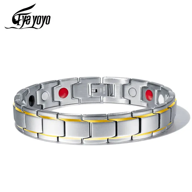 Мужской Магнитный Браслет EyeYoYo 21 см с защитой от усталости и усталости|Цепочки
