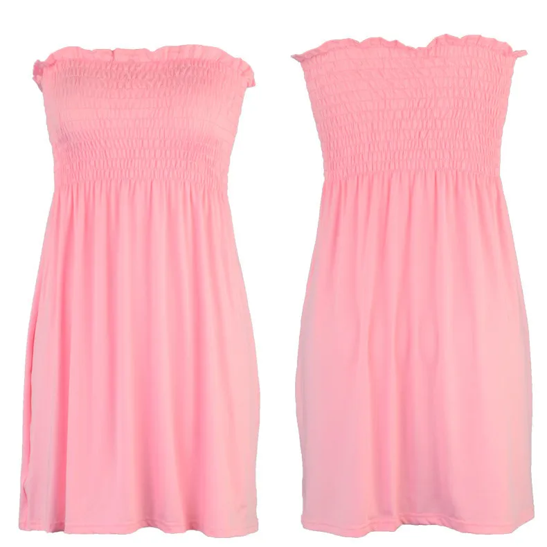 Женские вечерние платья с открытыми плечами однотонное Платье без бретелек