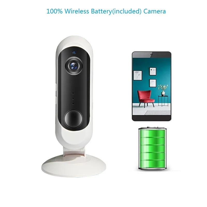 Wouwon 100% Беспроводная мини ip камера с батареей в комплекте беспроводная WiFi