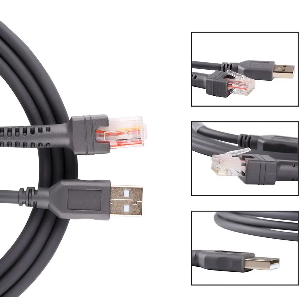 

6-футовый USB-кабель RJ45 для Motorola Symbol LS1203 LS2208 LI2208 LS3008 LS4208 DS6708, сканер штрих-кодов