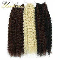 18 inch crochet braids afro hair synthetic ombre braiding hair extensions blond black marly hair