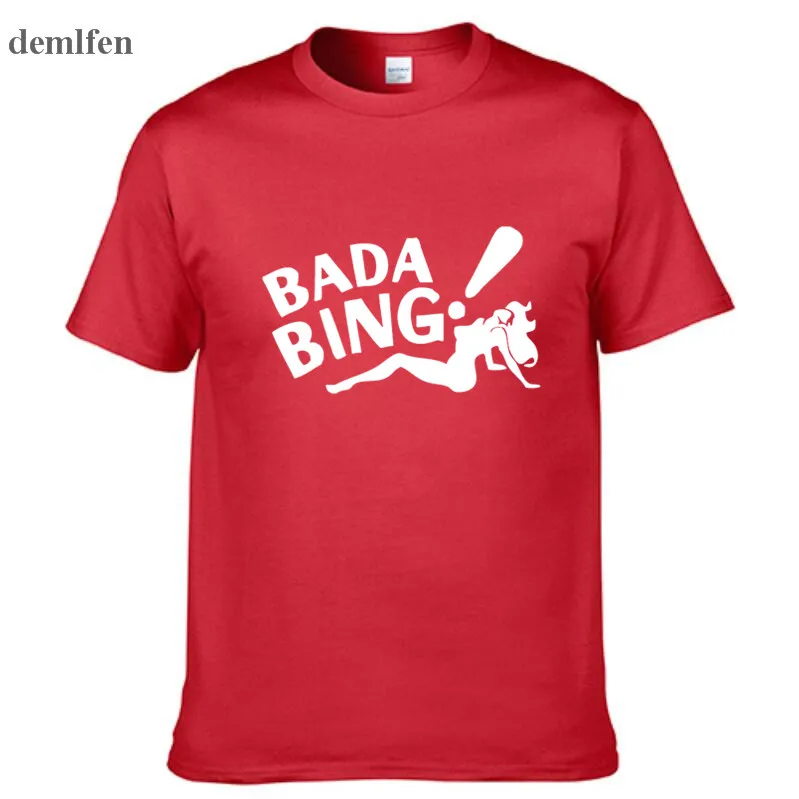 Sopranos Bada Bing, модные мужские футболки, короткий рукав, хлопок, белые футболки, мужские топы, футболки, одежда