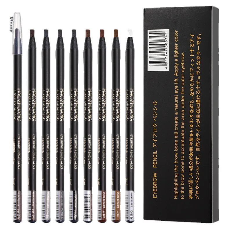 

5Pcs Eyebrow Pencil Longlasting Waterproof Durable Automaric Liner Eyebrow 8 Colors To Choose Dark Brow Brown Black