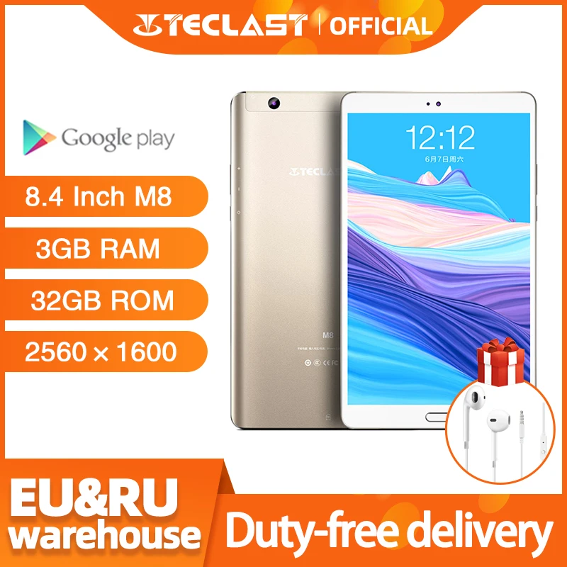 Teclast M8 Android планшет нетбук 3 ГБ ОЗУ 32 Гб ПЗУ 8 4 дюйма 2560x1600 четырехъядерный двойной