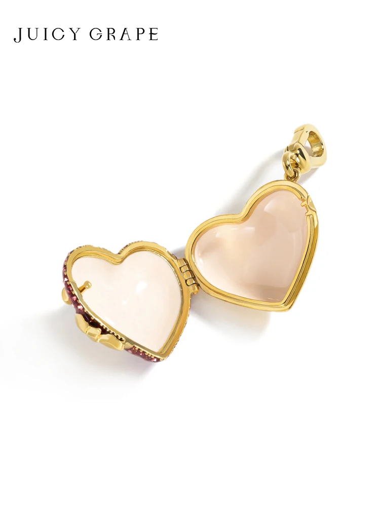 Красное сердце с бантом бриллиантовое ювелирное изделие подарок сочный виноград