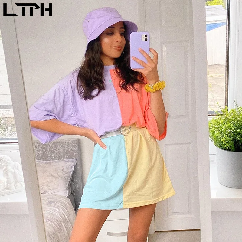 2020 лето горячая распродажа новый ins уличная футболка женщины о образным вырезом