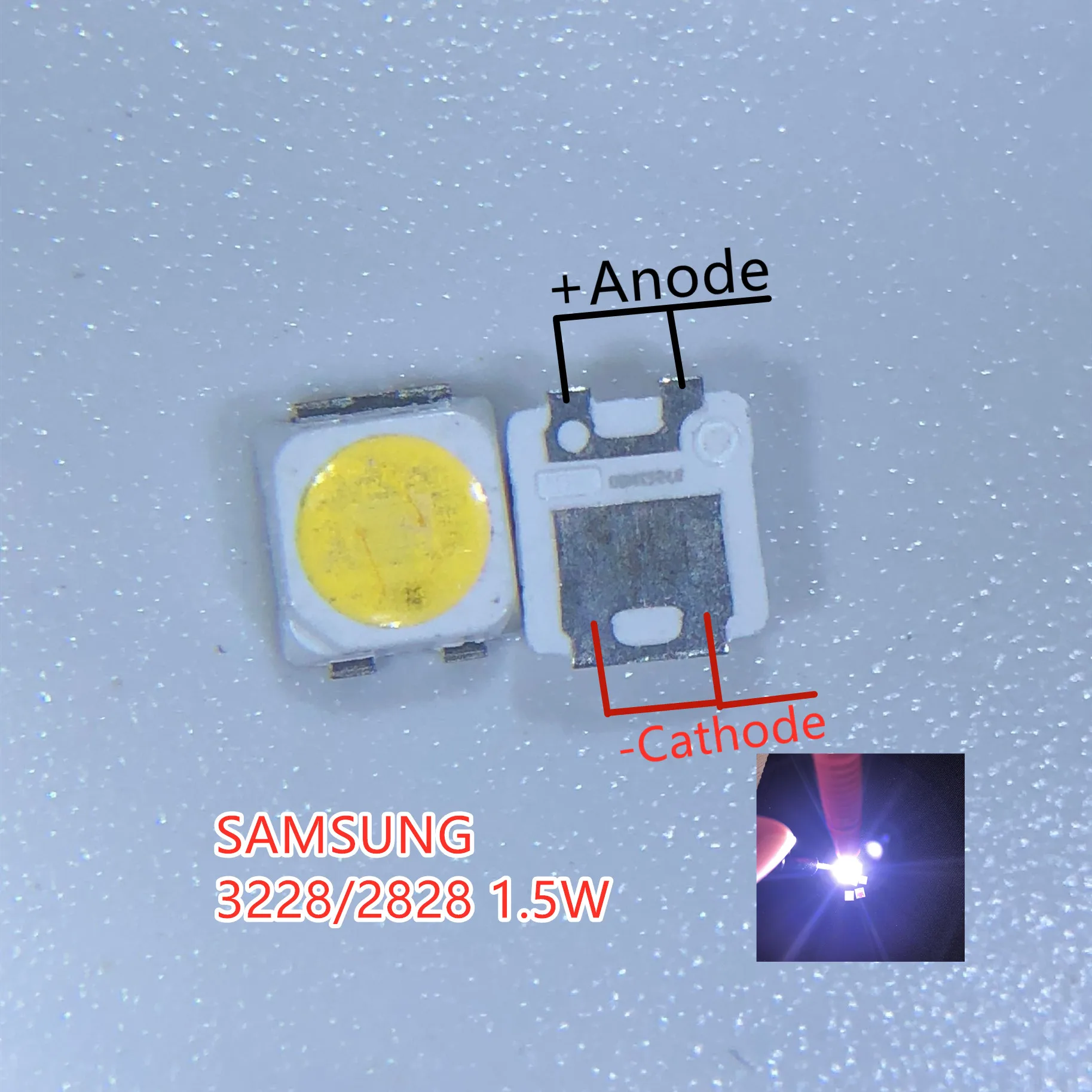 200pcs FOR SAMSUNG 2828 LED Backlight TT321A 1.5W-3W with zener 3V 3228 Cool white LCD for TV Application | Электронные