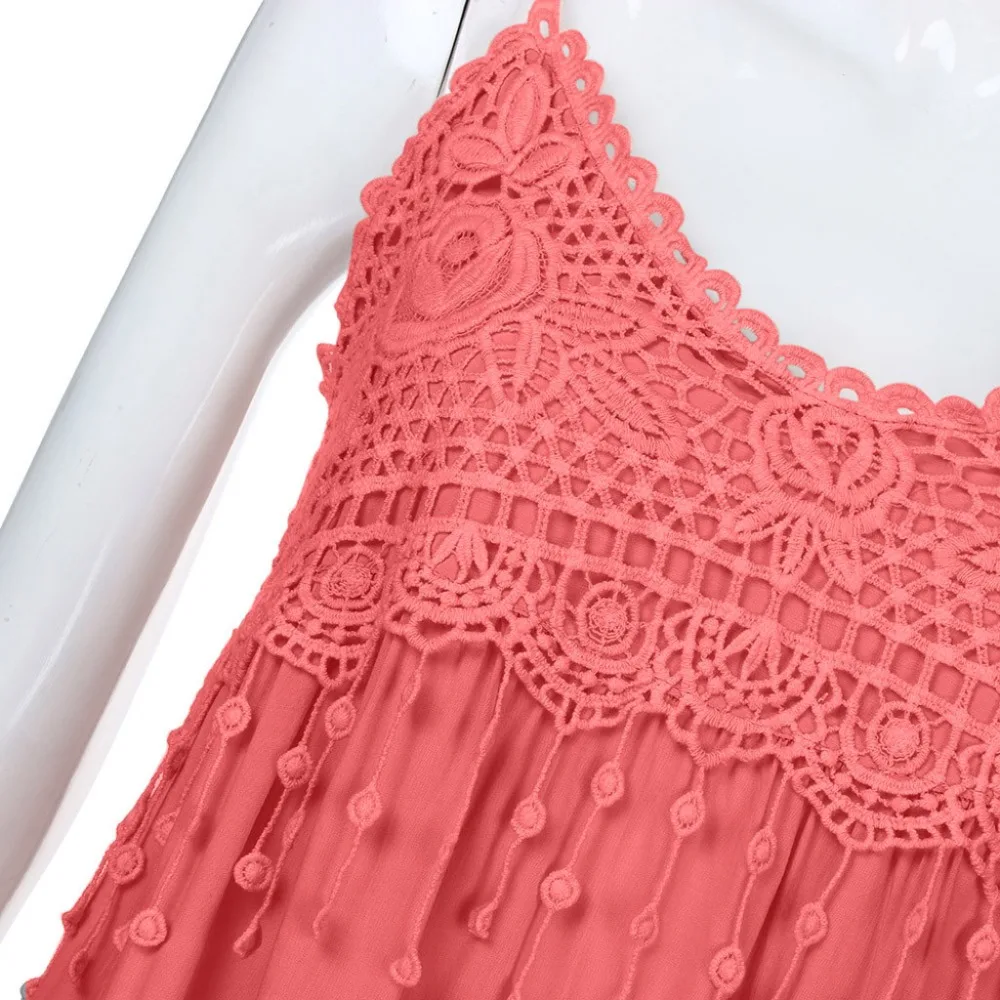 Женское платье без рукавов Soild Boho летнее макси на бретелях для женщин sukienki