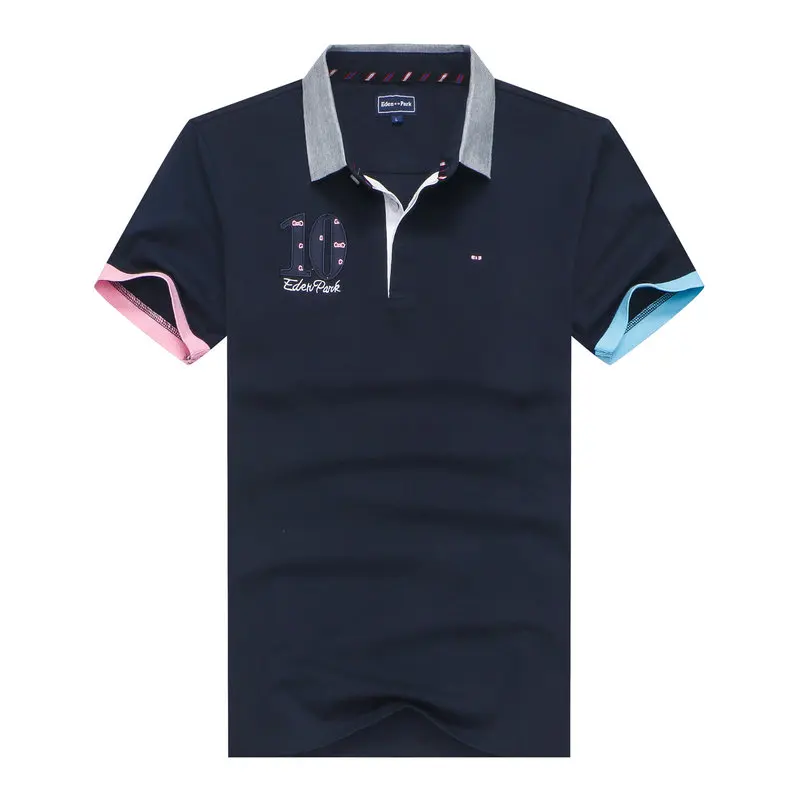 Doxvhd футболка поло для мужчин лето бренд хлопок короткий рукав вышивка