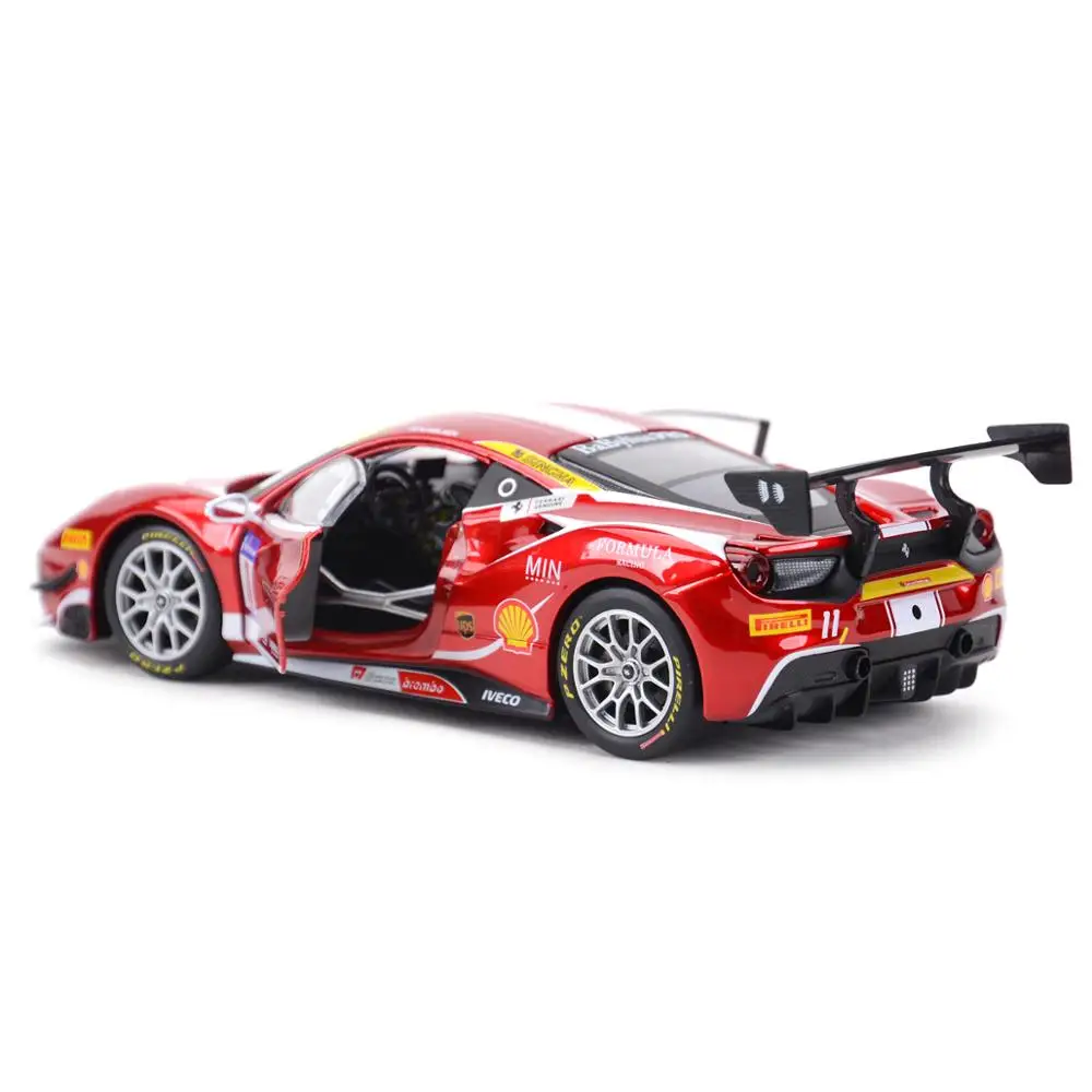 Bburago 1:24 Ferrari 488 вызов 2017 формула гоночный спортивный автомобиль статические литые