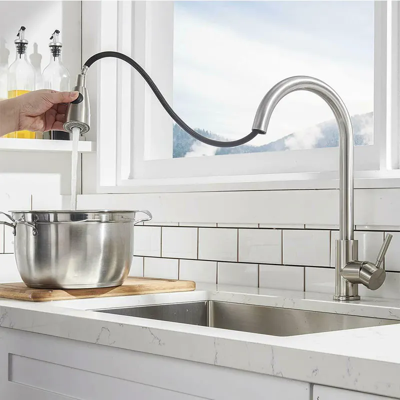 Kitchen Sink Faucet Pull Down Sprayer with 10 Inch Cover Mixer Tap for Home KSI999 | Faucets