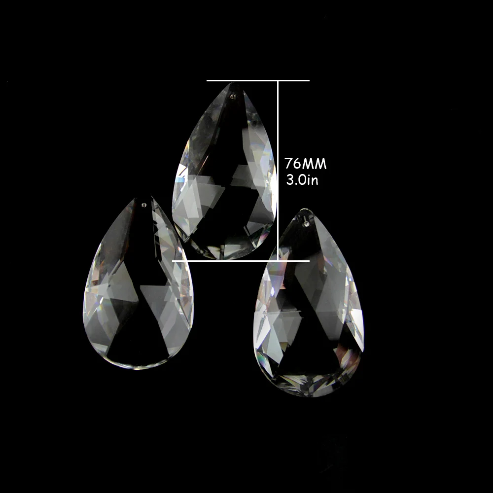 76 мм/100 мм прозрачная сетчатая люстра стеклянная лампа детали призмы подвесная