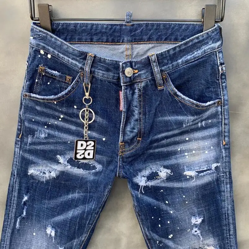 Men women denim classic,Authentic DSQUARED2,Retro,Italian brand ,Women/Men Jeans,locomotive,Jogging jeans,Dsq005-1