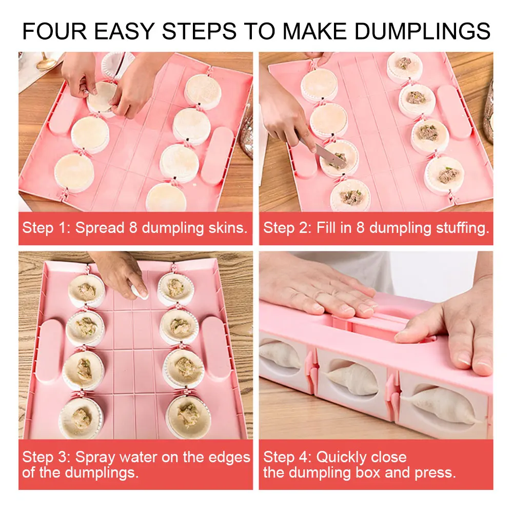 

8 Holes Dumpling Mould Ravioli Maker Kitchen Home Gadget Dumplings Accessories Jiaozi Maker Device Easy DIY Meat Pelmeni Mold