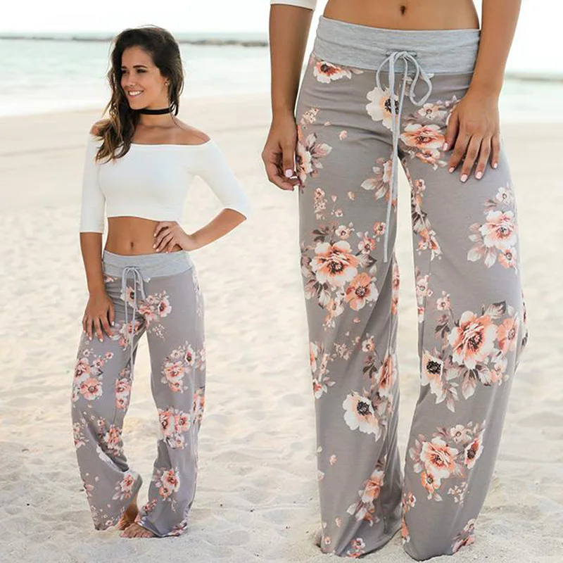 

Summer Women Pants Palazzo Joggers Female Sports Pants For Women Trousers Wide Leg Pant with stripes Sweatpants Baggy Plus Size