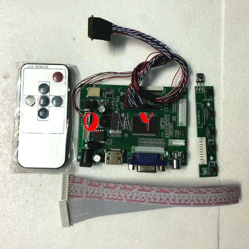 Плата контроллера LCD HDMI AV VGA Аудио пк модуль драйвера DIY Kit 15 6 "дисплей N156B6-L02 1366X768