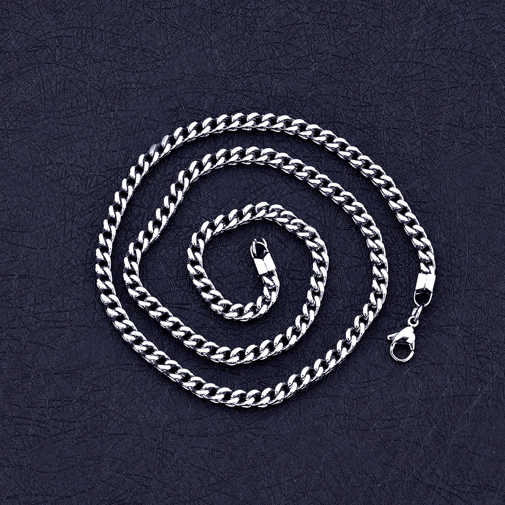 Ожерелье и браслет из титановой стали 4 мм | Украшения аксессуары