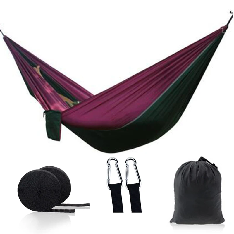 

Portable Camping Parachute Hammock Survival Garden Outdoor Furniture Leisure Sleeping Hamaca Travel Double Hanging Bed