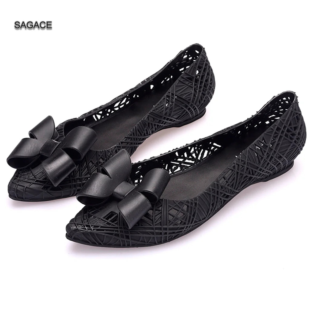 

SAGACE Women's New Non Slip Cutout Sandals Flat Jelly Rain Shoes Fashion Female Slides Summer Shoes Sandalias Mujer 2020