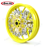 arashi front wheel rim brake disc rotor set for honda cbr1000rr 2008 2017 cbr1000rr cbr1000 2013 2014 2015 wheels hub yellow