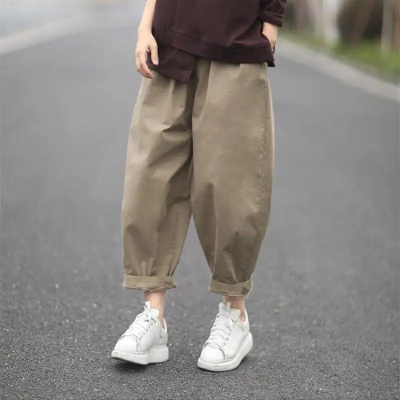 Штаны-шаровары женская одежда для отдыха новинка 2019 осенние брюки повседневные