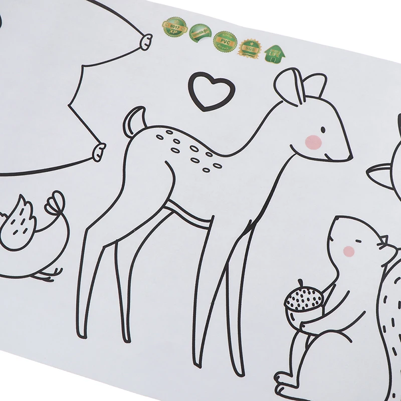 Новые Мультяшные животные наклейки на стену стеснительный медведь лиса детская