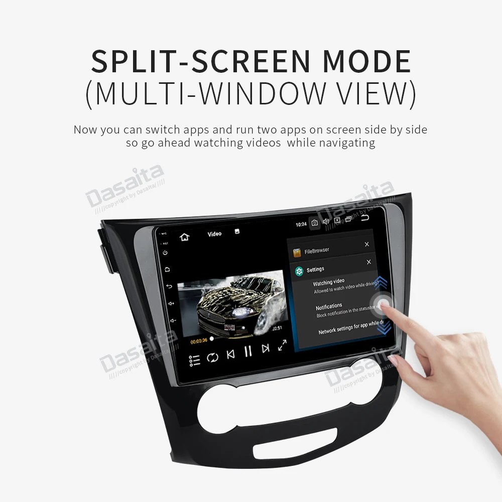 Автомобильный 1din 10," ips Android 9,0 автомобильный мультимедийный плеер для Nissan Qashqai Радио Стерео 8-Core 4 Гб+ 32 Гб встроенной gps Wi-Fi