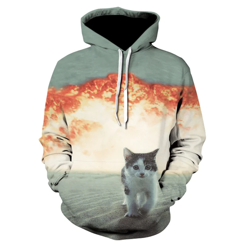 

Men's Hoodie Animal Cat Autumn 3D Cat Hoodie Men's Cartoon Fashion Sweater Casual Pullover Fashion
