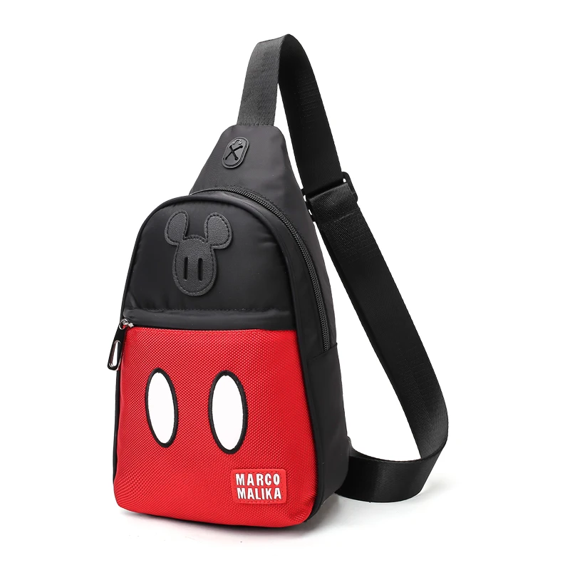 Disney Cartoon Mickey mouse  package backpack canvas bag outdoor shoulder kids Crossbody bag