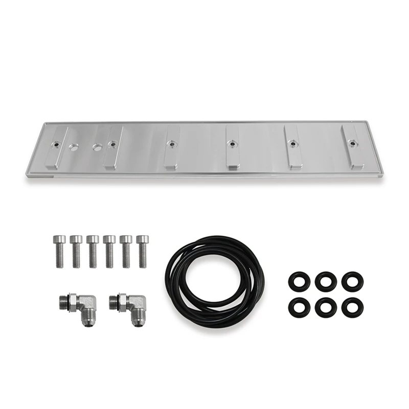 

Aluminum Tappet Cover Kit Replacement for 1989-2002 Cummins 5.9L 12V 24V Dual Port Ram VE44 P7100 Pumps (Silver)