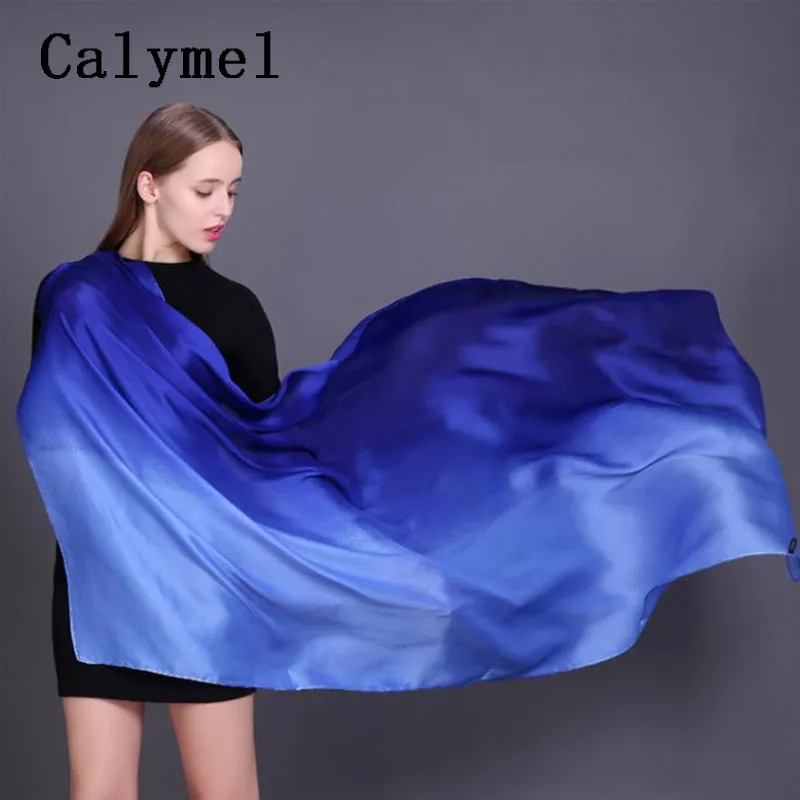 Calymel 2019 длинная шаль градиент Красочные Солнцезащитные шарфы элегантный