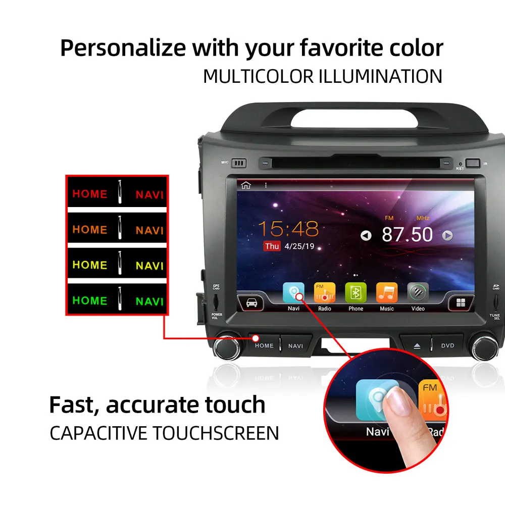 Bosion 4G 64G Android 10 0 2 din Автомобильный мультимедийный плеер dvd для KIA sportage 2011 2012 2013 2014 2015