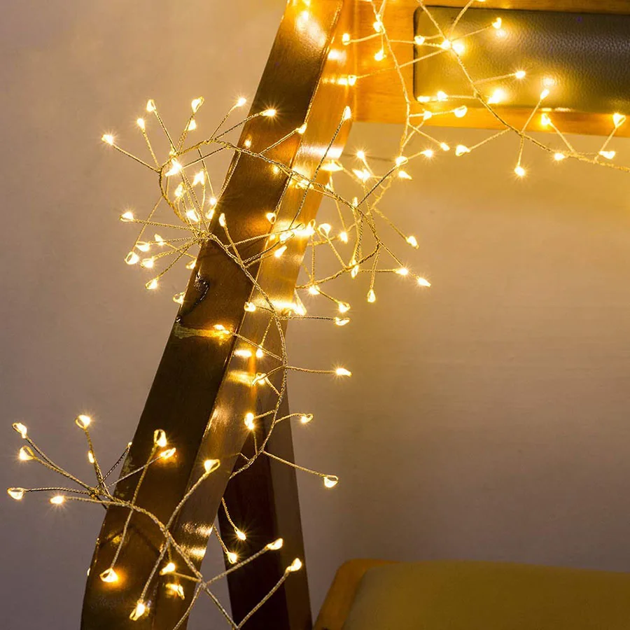 

2M 5M Copper Wire LED String Lights RGB Battery Powered Garland Firecracker Fairy Light For Christmas Window Wedding Party