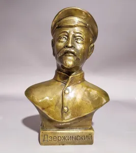 Archaize Brass Politician Revolutionary Dzerzhinsky Bust Crafts Statue