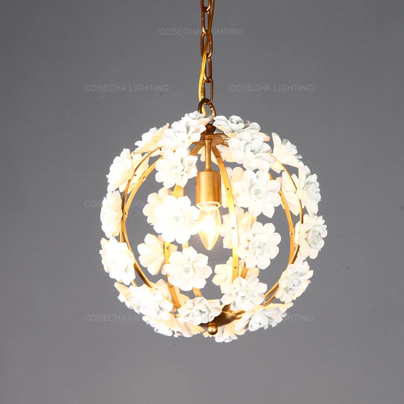 Белая керамическая Подвесная лампа в виде глобуса уникальный красивый кулон для