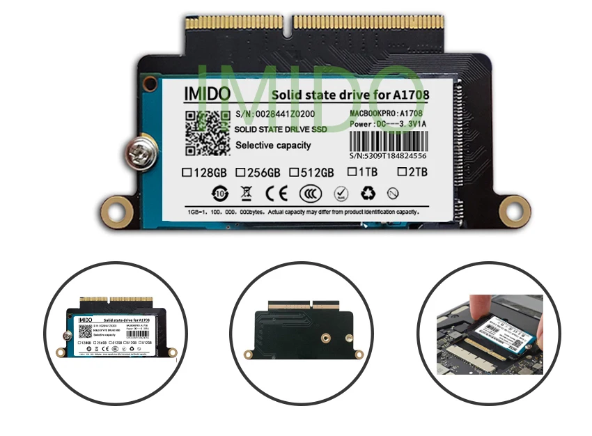 NEW A1708 Laptop SSD 128GB 256GB for Macbook Pro Retina 13.3