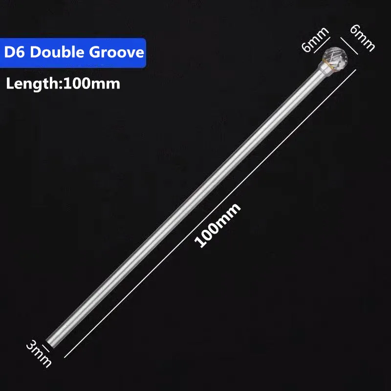 

Фреза Jrealmer 3x6x100 мм из карбида вольфрама для шлифовки и полировки 3 мм