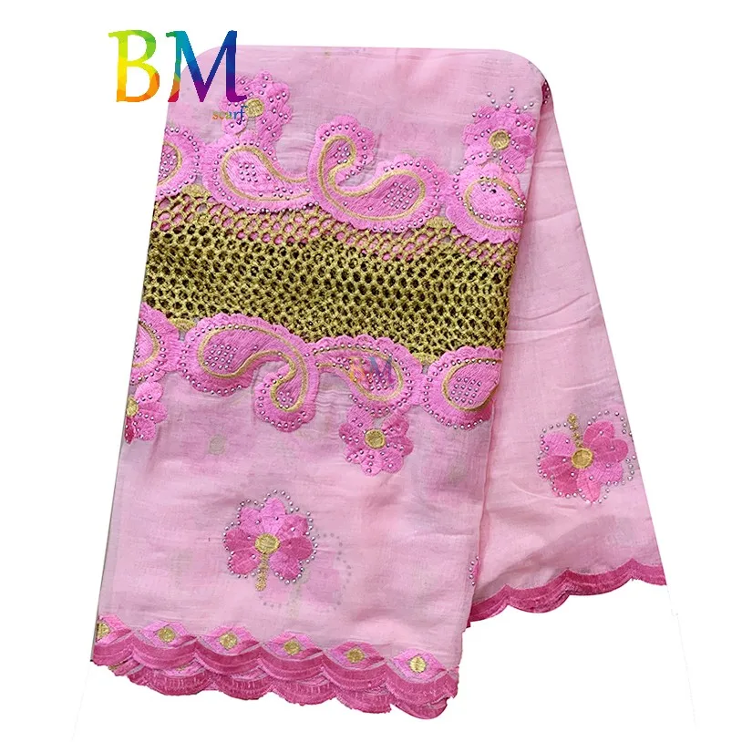 Новый Африканский мусульманский вышитый женский хлопковый шарф красивый и