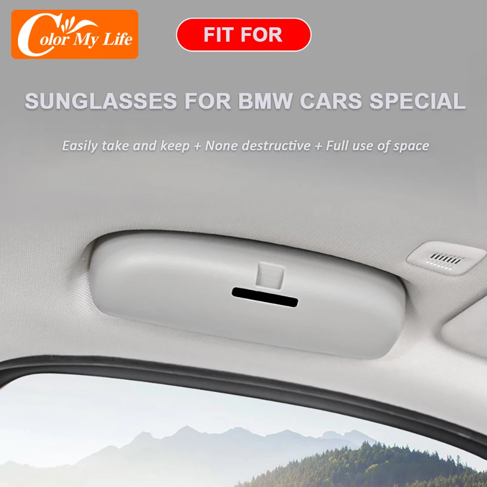 

Color My Life Car Eyeglass Holder Glasses Storage Clip Auto Organize Sunglasses Holder for BMW X1 F48 2016 - 2021 Accessories