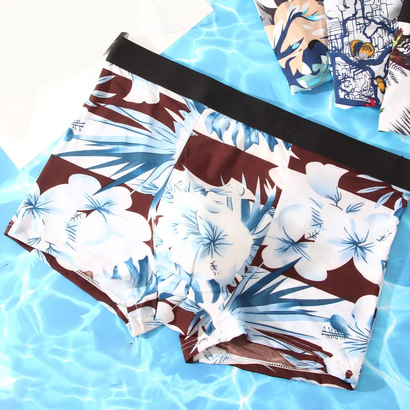 10pcs Men Underwear Boxers Shorts Ice Silk Underpants Summer Cool Shorts Underwear for Man Soft Male Panties Plus Size Boxer