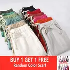 Брюки-карго женские, летние, льняные, спортивные, повседневные, шаровары, женские мешковатые штаны