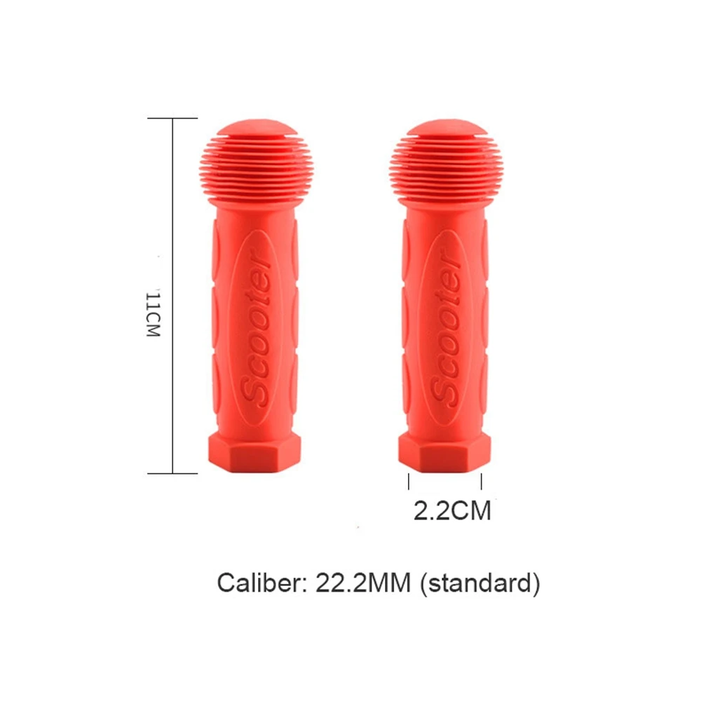 

1Pair Rubber Handle Handlebar Grips Colorful Blue Red Anti-skid Child Kids Bike Bicycle Tricycle Skateboard Scooter Accessories