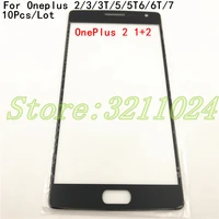10pcslot mobile touch screen outer glass for oneplus 2 3 3t 5 5t 6 6t 7 touch screen sensor front panel digitizer glass cover