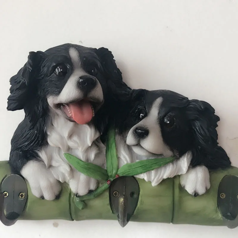 Креативный настенный крючок в форме собаки смоляные 3D крючки животных одежда