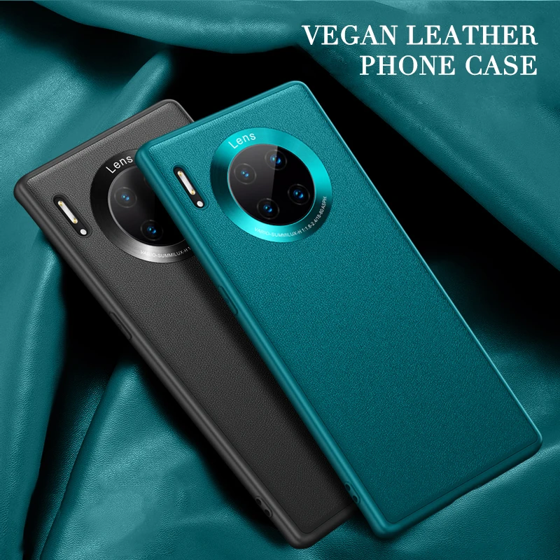 

Official Genuine Vegan Leather Phone Case for Huawei Mate 30 Pro Real Skin Back Cover Mate30 Mate30Pro 30Pro Full Shockproof Bag