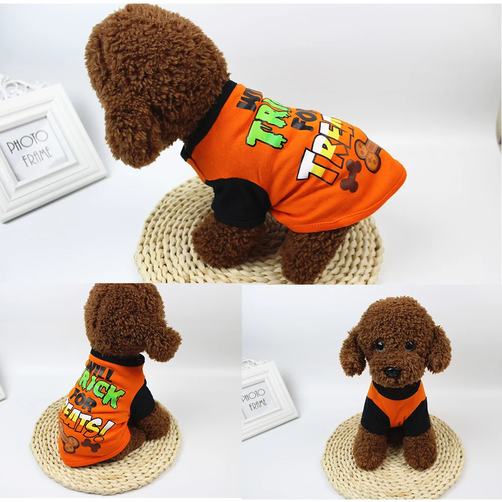 Одежда с принтом в виде собак Хэллоуин Рубашка рисунком Собаки для домашних