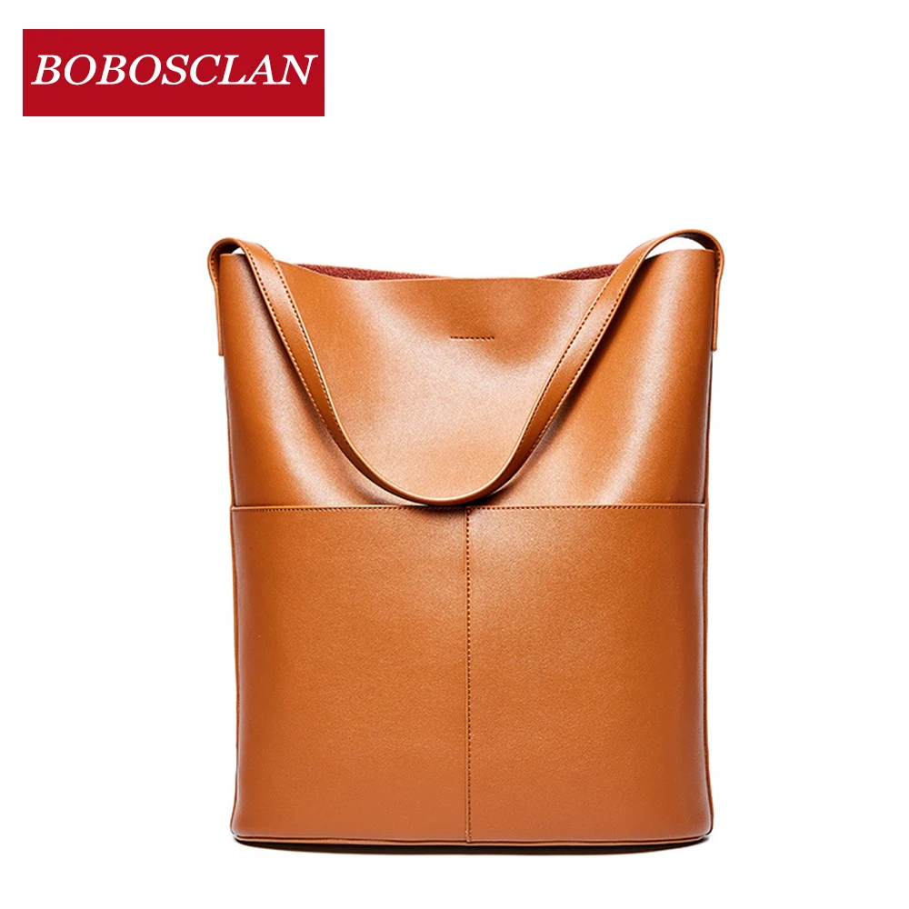 Модная женская сумка BOBOSCLAN из натуральной кожи женские сумки воловьей для женщин
