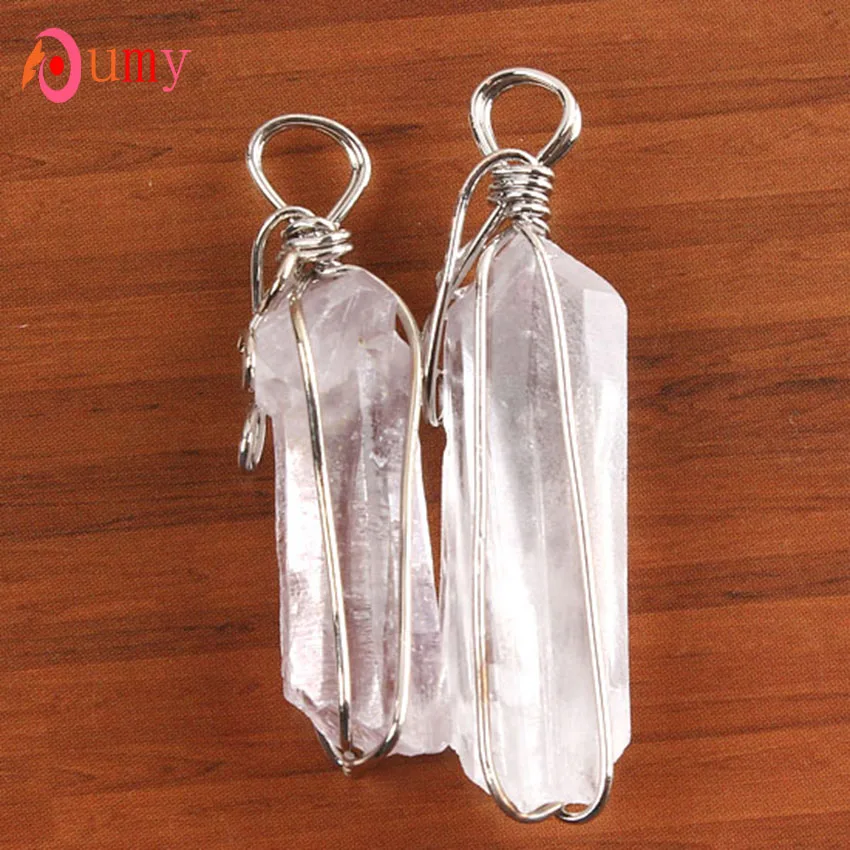 Посеребренный кулон KFT неправильной формы натуральный исцеляющий камень