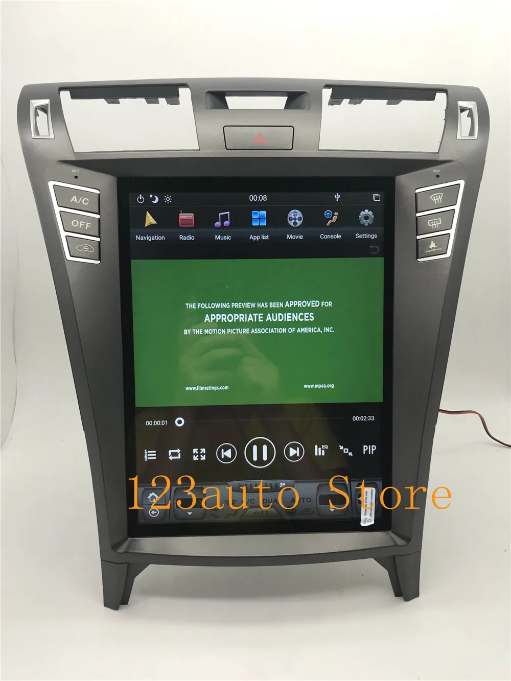12,1 дюймов Вертикальный стиль Android 8,1 автомобильный DVD gps навигатор для lexus LS LS460 LS600 2006-2012 встроенный carplay HDMI AHD 7850IC ips