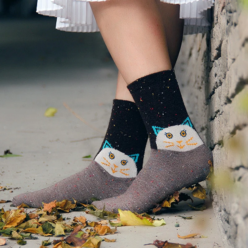 2 пары повседневных теплых носков Зимний Рождественский Декор новый год хлопок